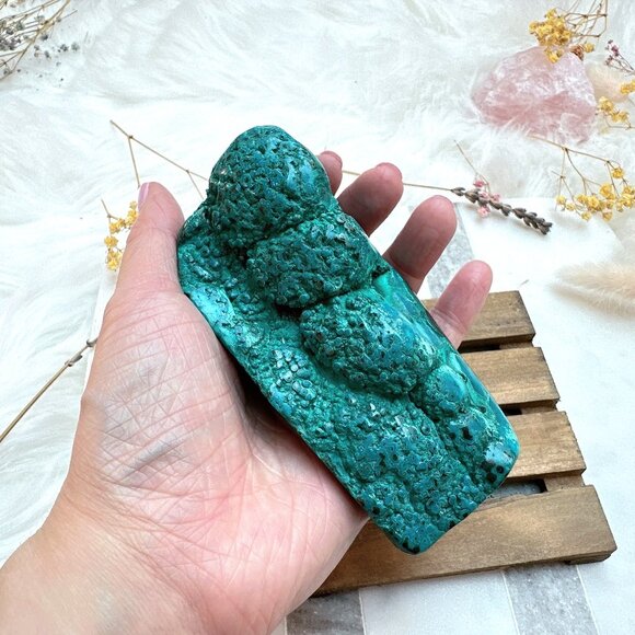 Malachite with Chrysocolla Free Form - Picture 5 of 7